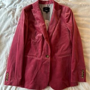 Jcrew dusty rose velvet blazer